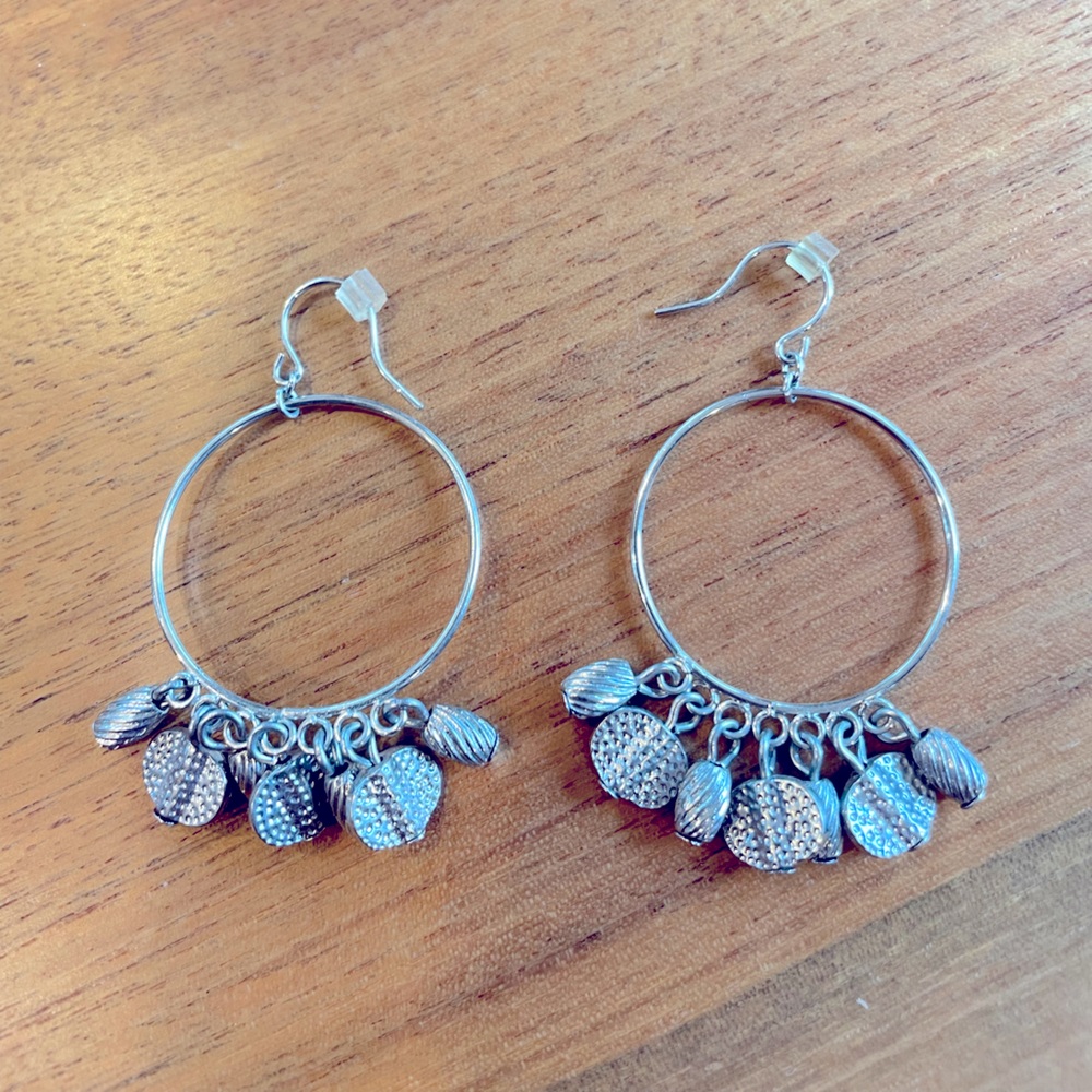 Silver dangle earrings